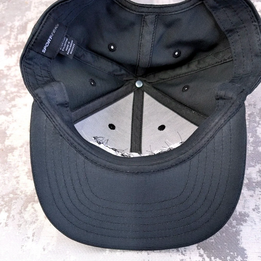 Sport-Tek Beast Mode Black‎ Baseball Cap Hat Adjustable Hook Loop Strap Mens